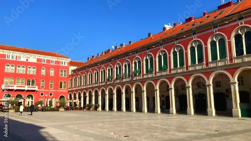 Republic square. City square. Split, Croatia.
