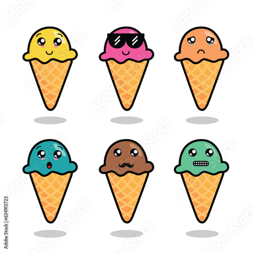 Ice cream mascot illustration