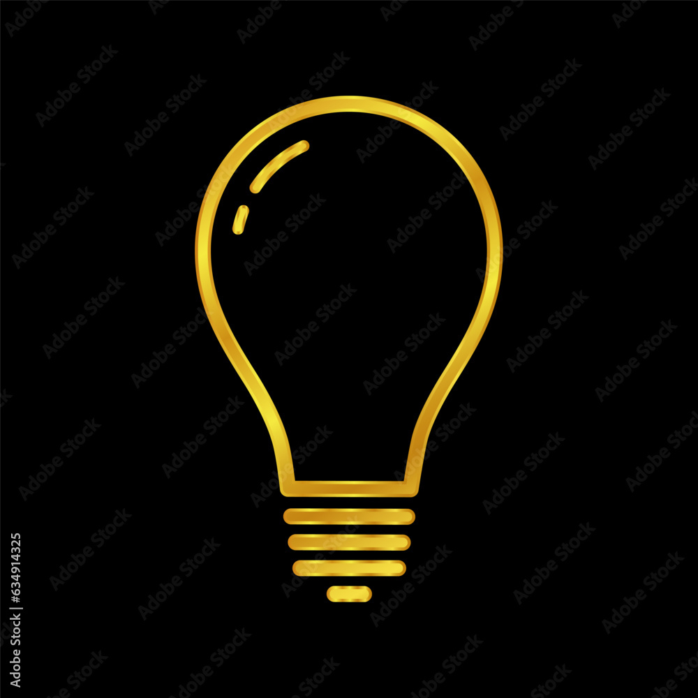 gold colored lightbulb illustration gold colored lightbulb illustration