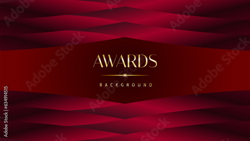 Red maroon golden royal awards background graphics lines stripes breaking news elegant shine modern blended template luxury premium corporate abstract design template banner certificate dynamic shape.