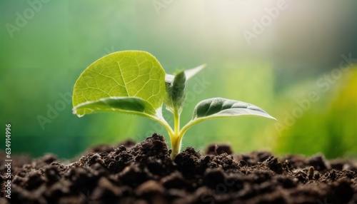 Fresh seed sprouting in modern agricultural setting, representing new life and growth