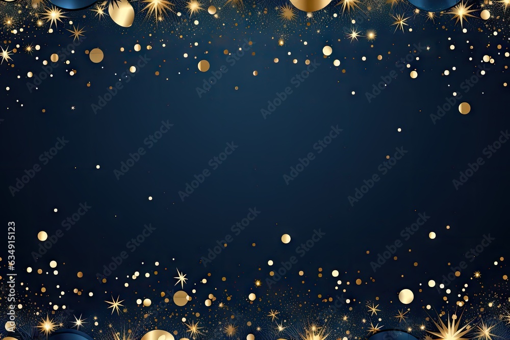 gold glitter on a dark blue or navy background with golden sparkling ...