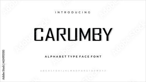 CARUMBY Alphabet Monochrome : Trendy Modern Font Design

