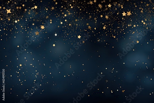 gold star glitter on a dark blue or navy background with golden sparkling circles.