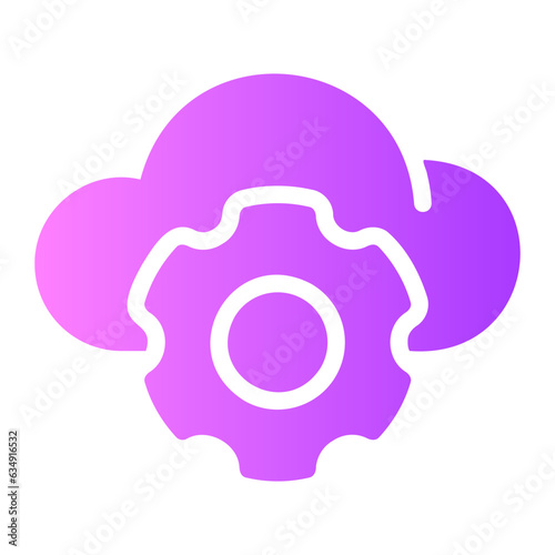 cloud service gradient icon