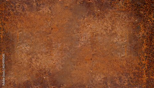 Grunge rusty orange brown metal corten steel stone background texture banner panorama
