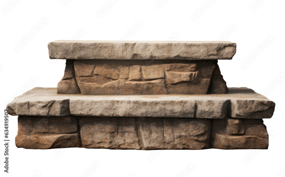 Empty stone pedestal isolated on transparent background Empty stone pedestal isolated on transparent background