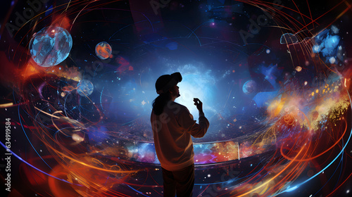 Virtual reality of Artificial Intelligence. Generated AI