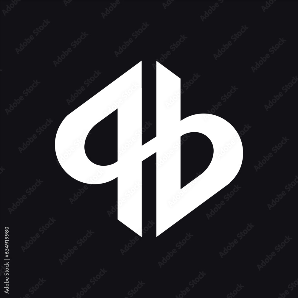 Abstract BB Letter Logo. Green Linear Leaf Symbol isolated on Blue Background. Can be used for Branding and Nature Logos. Flat Vector Logo Design Template Element Abstract BB Letter Logo. Green Linear Leaf Symbol isolated on Blue Background. Can be used for Branding and Nature Logos. Flat Vector Logo Design Template Element