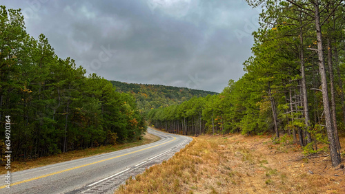 Mountain Highway in Fall - Oklahoma