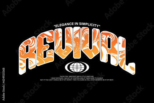 Creative revival streetwear clothing tee concept vector graphic design templates