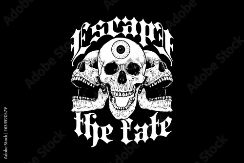 Creative escape streetwear clothing tee concept vector graphic design templates