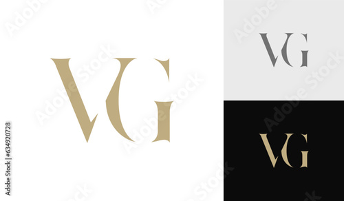 Letter VG initial monogram logo design