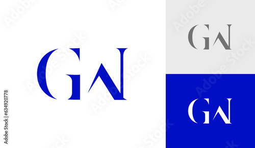 Letter GW initial monogram logo design photo