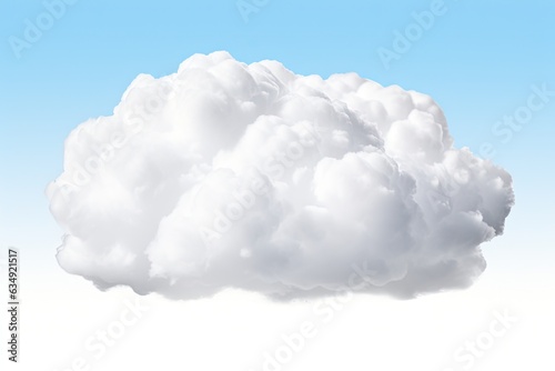 Fluffy cumulus cloud against blue heaven. Concept of pure sky and sunny weather.