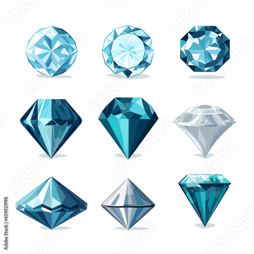 set diamond vector illustration