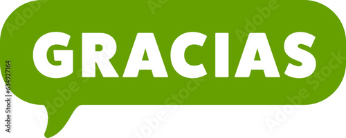 Gracias Speech Bubble