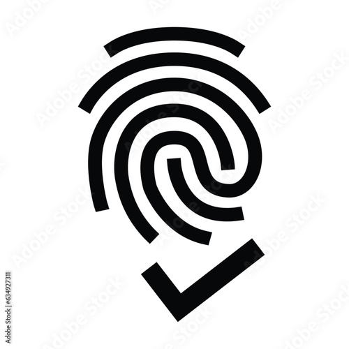 Thumb, print, accepted icon