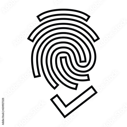 Thumb, print, accepted icon