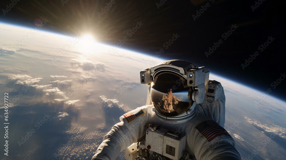 Fototapeta premium a person in a space suit