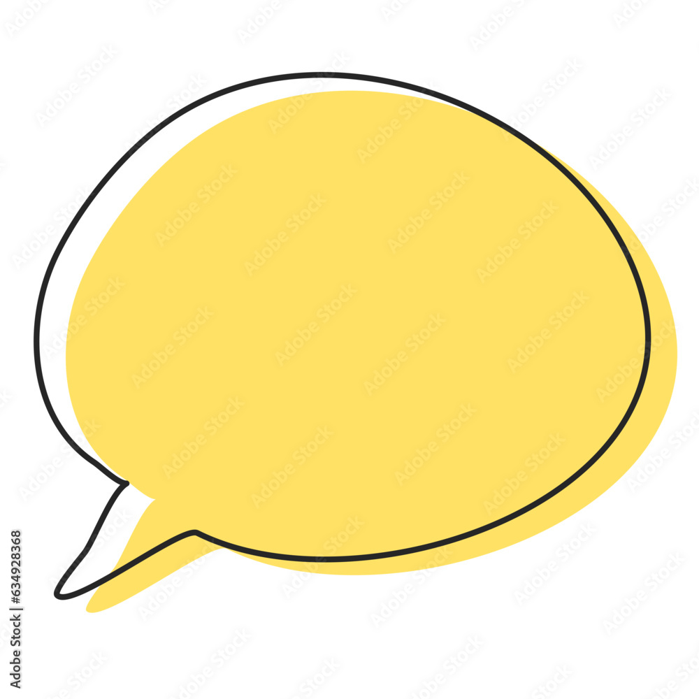 Cute Bubble speech Hand drawn element Cute Bubble speech Hand drawn element