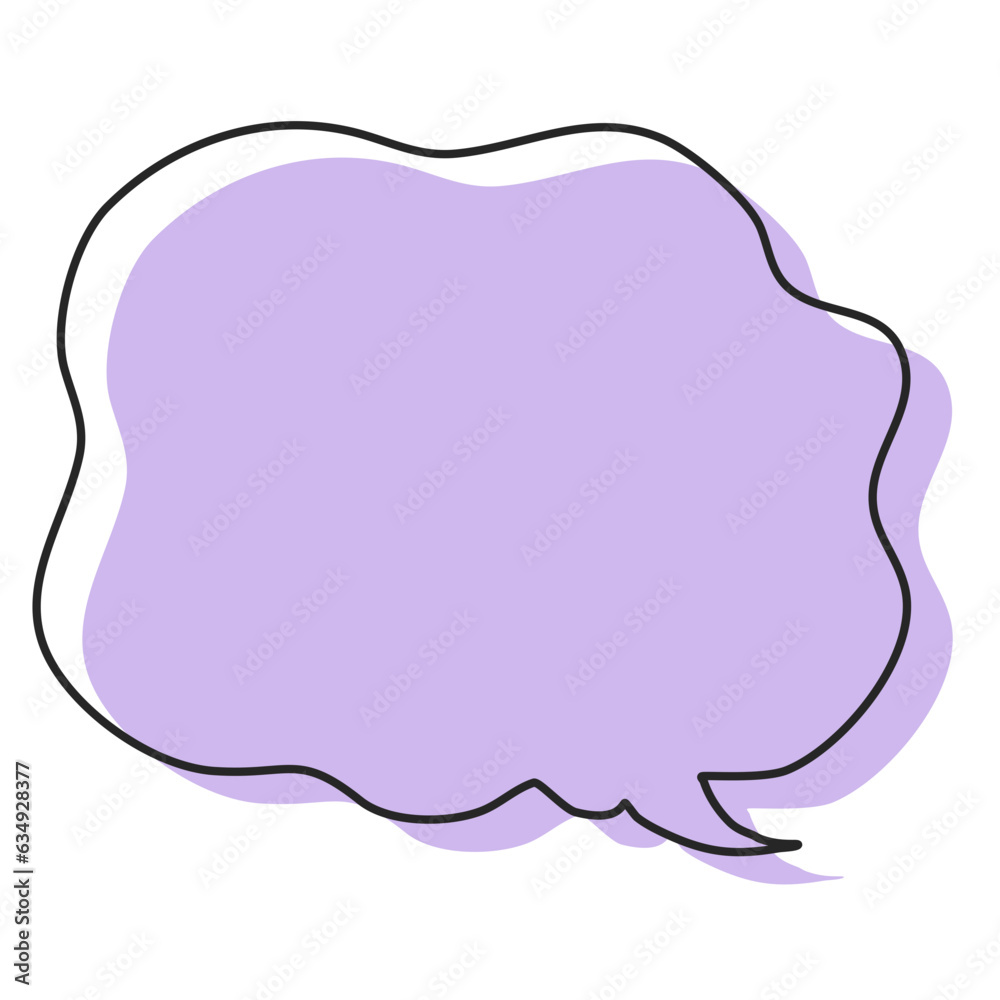 Cute Bubble speech Hand drawn element