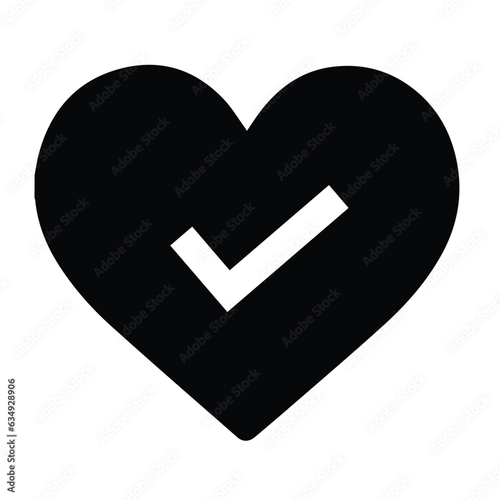 Tick, heart, like icon Tick, heart, like icon