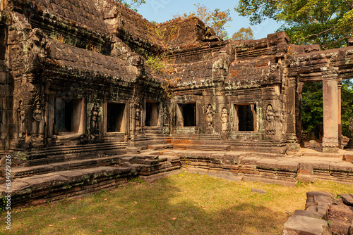 Ancient Khmer architecture.  Angkor Wat complex, Siem Reap, Cambodia travel destinations © Andrey