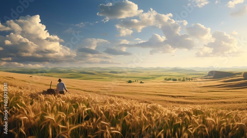a person sitting in a field
