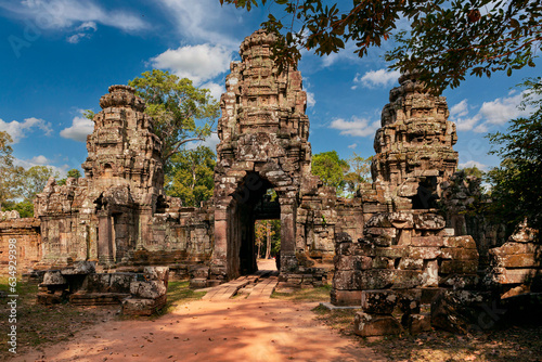 Ancient Khmer architecture. Angkor Wat complex, Siem Reap, Cambodia travel destinations