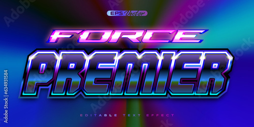 80s force premier editable text effect back to the future theme