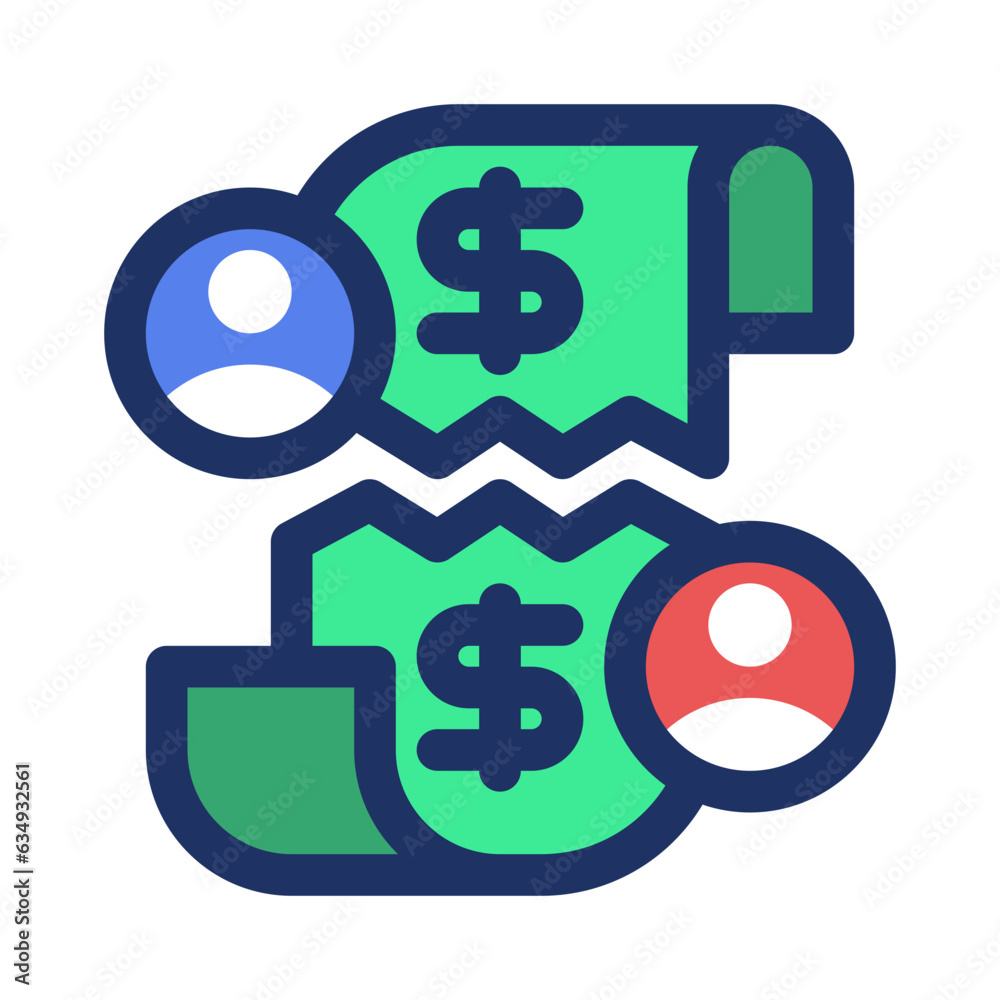 Split Bill Icon Split Bill Icon