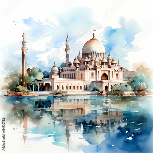 Mosque Sketch Drawing © imazydreams