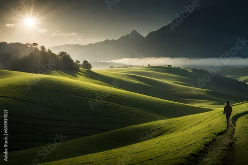 sunrise over the mountains