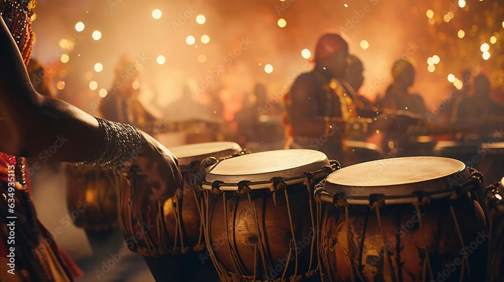 Fototapeta premium a person playing drums