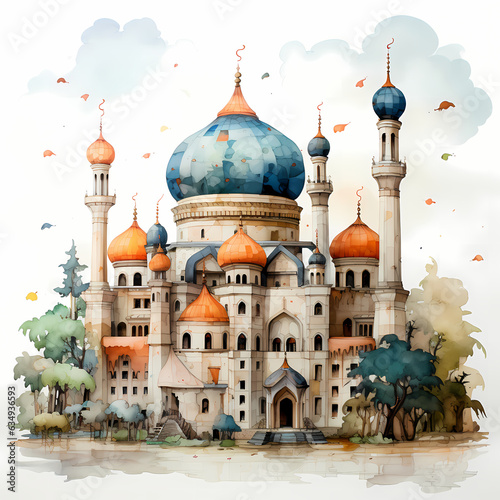 Mosque Water Color
