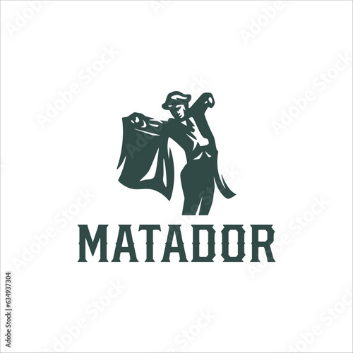 matador logo design vector template photo