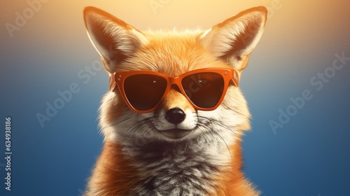 cool fox wearing sunglasses 8k UHD Generative Ai