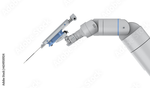 Bild auf Leinwand Robotic assisted surgery isolated on white