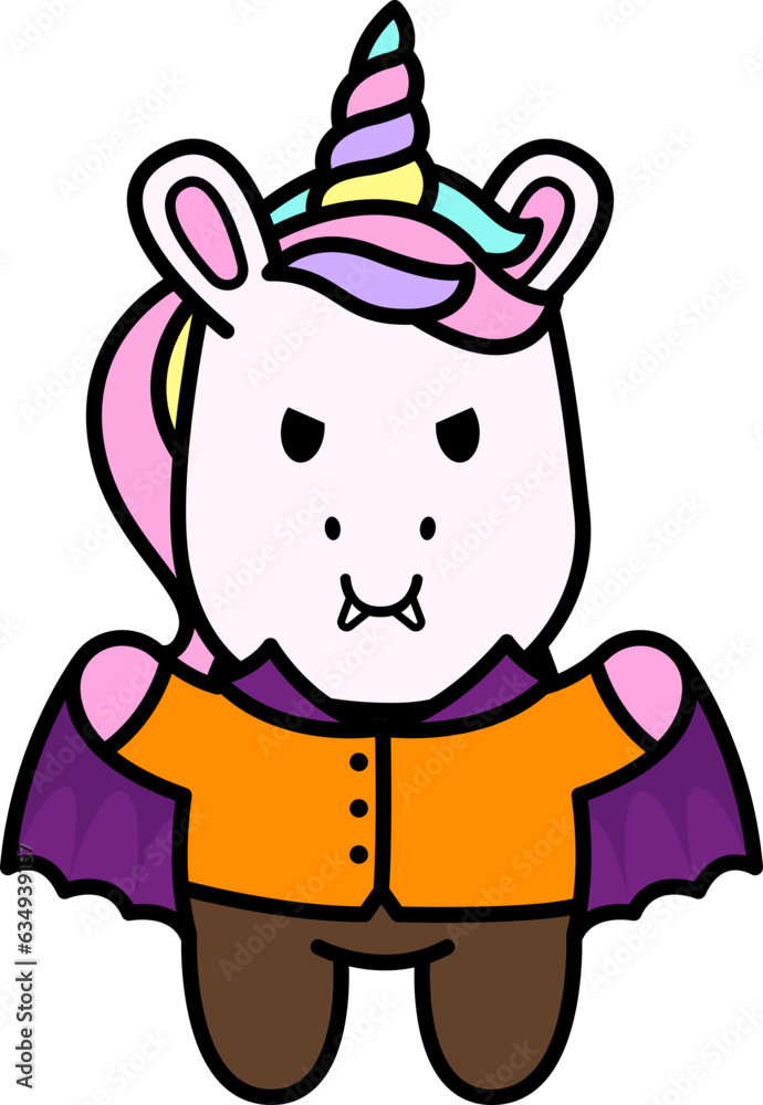 Obraz premium unicorn for halloween decorative element