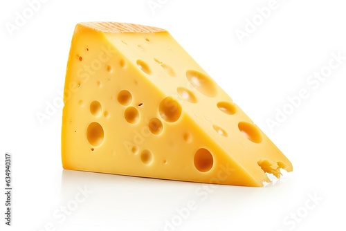 Wallpaper Mural Close up of delicious fresh cut cheese product on white background Torontodigital.ca