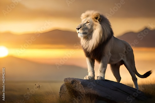 lion in the sun