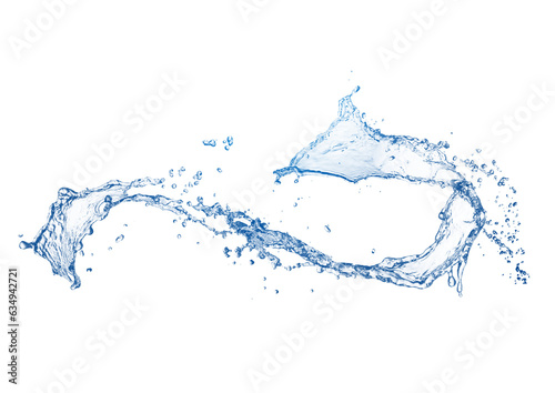 抽象的な青い水しぶきの3dイラスト