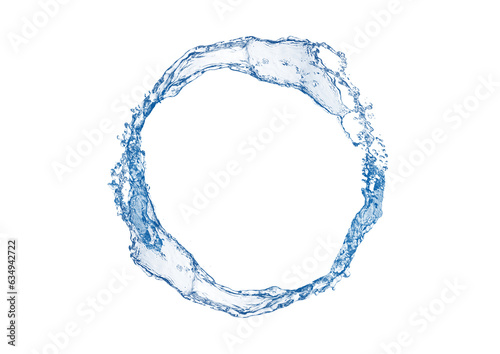 抽象的な青い水しぶきの3dイラスト