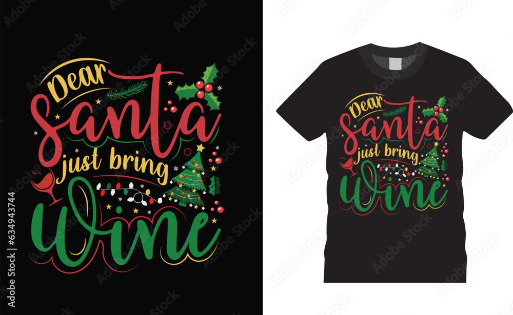 Christmas typography t-shirt design