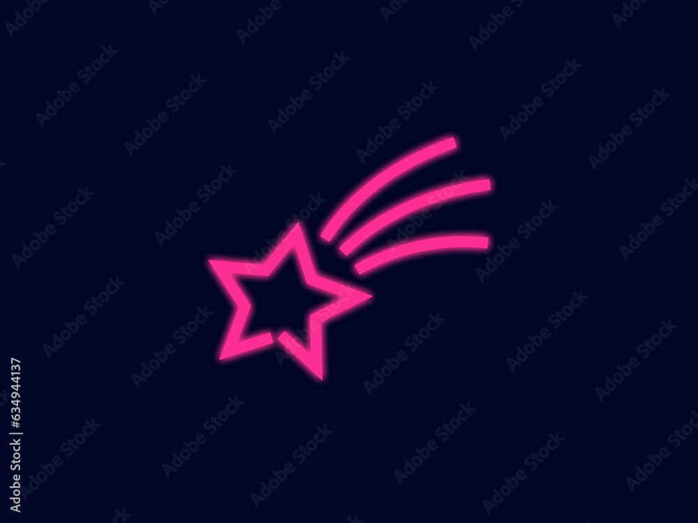 Fototapeta premium 流れ星ネオンサイン：D