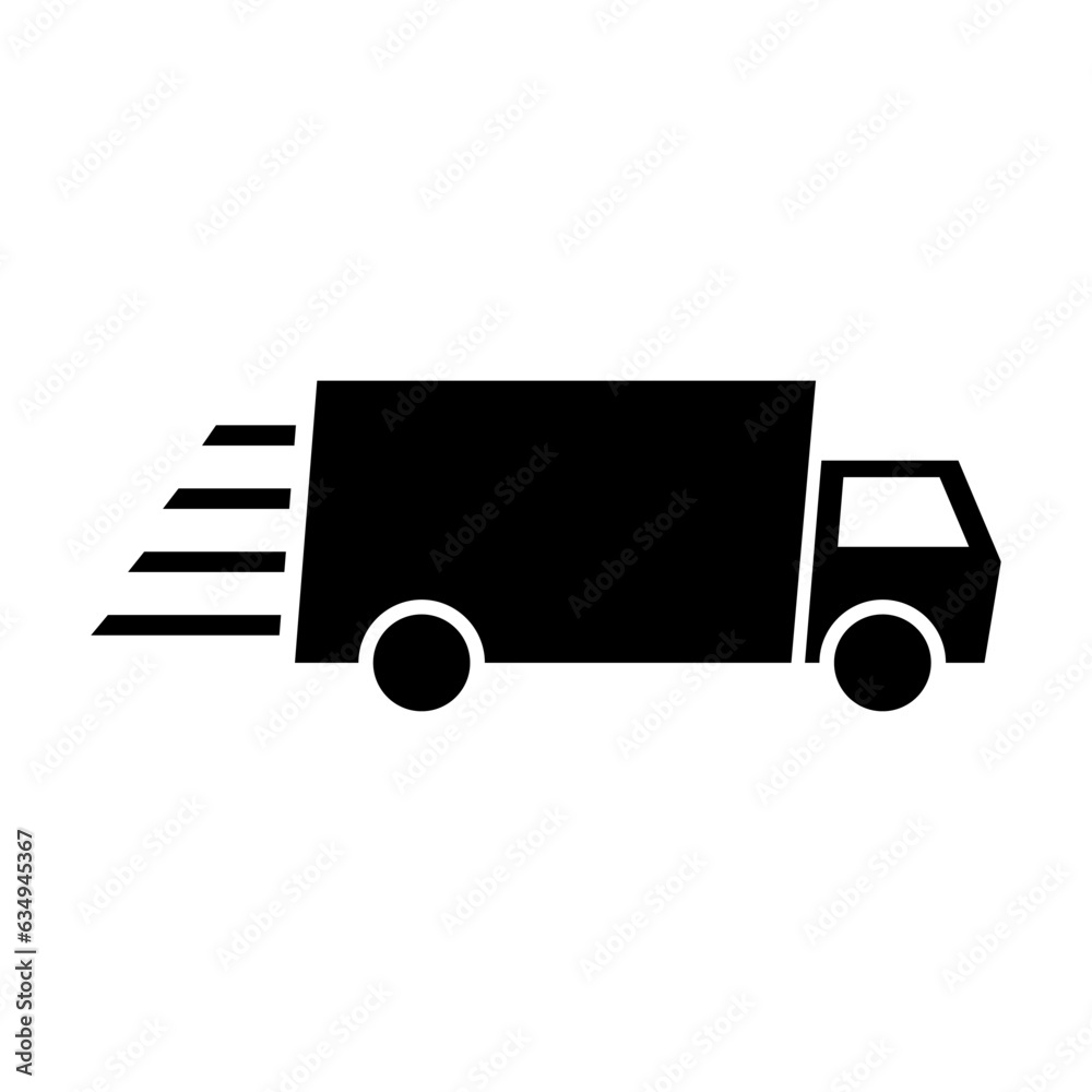 Fast shipping delivery truck flat vector icon. For your web site design, logo, app, UI. illustration Fast shipping delivery truck flat vector icon. For your web site design, logo, app, UI. illustration
