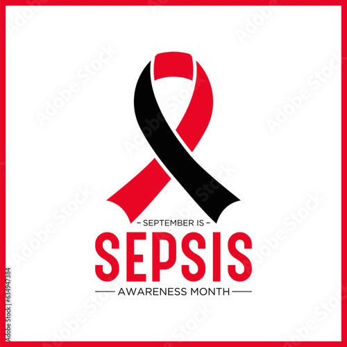 Sepsis awareness month is observed every year in september. September is sepsis awareness month. Vector template for banner, greeting card, poster with background. Vector illustration.