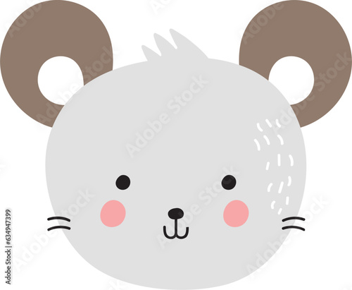 Cute Animal Head Illustration