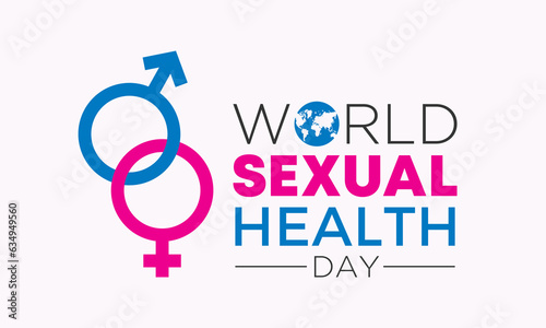 World sexual health day is observed every year in september 4. Vector template for banner, greeting card, poster with background. Vector illustration.